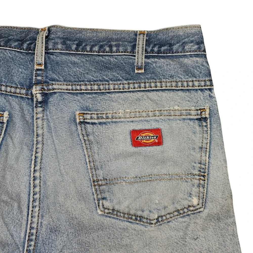 Distressed Light Wash Denim Workwear Jeans Pants Size 34x30 Grunge Utility‎ Mens